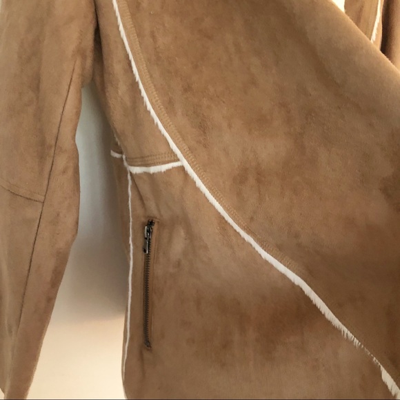 Shearling Jacket with Open Drape - Size Small - Picture 4 of 7